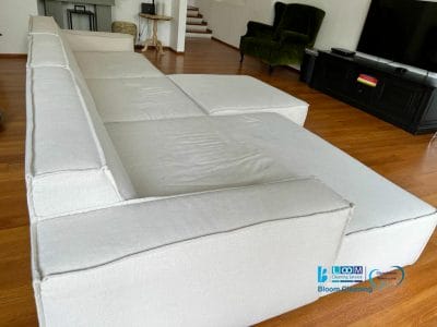 Pulizia divano bianco
